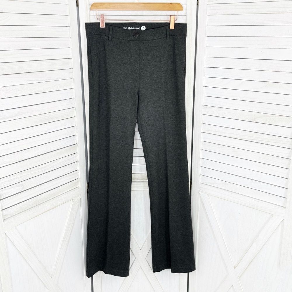 Betabrand‎ Bootcut Pants Charcoal Grey Medium Long Dress Yoga - Picture 2 of 13